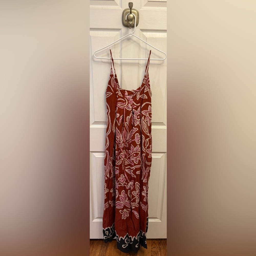 By Anthropologie Square-Neck Pleated Dress - image 1